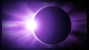 紫色的日食视频素材