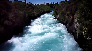 蓝色河流视频素材