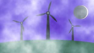 风力涡轮机MG动画高清视频素材