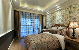 东南亚豪华风格卧室装修效果图