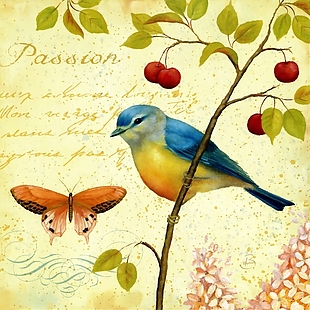 美丽的翠鸟油画装饰画