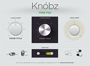 Knóbz用户界面工具包PSD素材