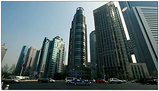 城市车流高楼视频素材