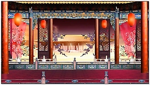 戏曲宫殿背景视频素材