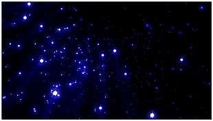 粒子星光下落+蓝色视频素材