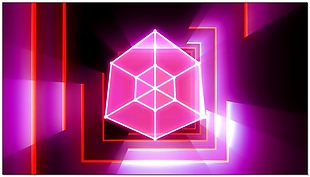 粉色不规则六边形方框视频素材