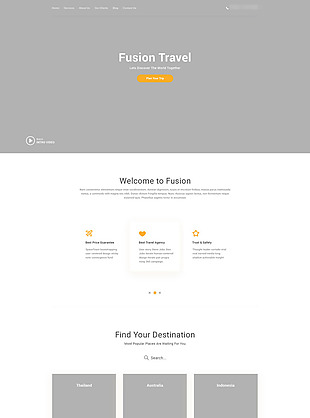 企业网站旅游网站h5网站模板设计