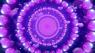 粉紫霓虹灯立体色块旋转循环视频素材