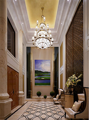 欧式奢华风格走廊室内装修效果图