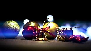 唯美圣诞节庆祝节日铃铛装饰素材