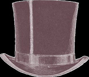 黑色魔术帽水彩透明插画装饰素材