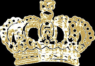 金色皇冠印章水彩透明插画装饰素材