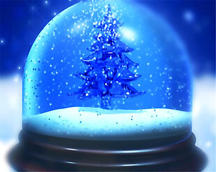 浪漫圣诞玻璃雪球视频素材