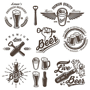 啤酒logo矢量素材