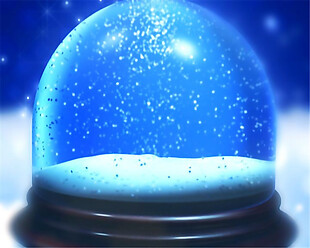 唯美浪漫圣诞玻璃雪球动态视频素材