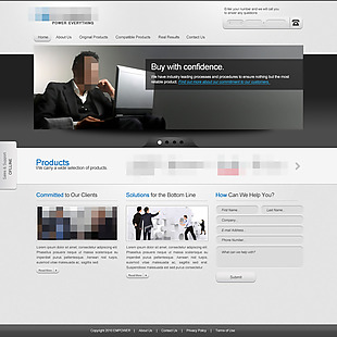 企业网站网页界面PSD素材