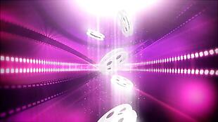 粉紫色炫光粒子线条光线视频素材