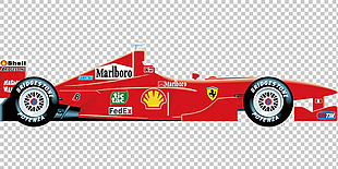 红色侧面f1赛车免抠png透明图层素材