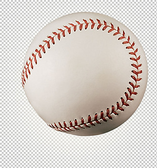 白色皮棒球免抠png透明图层素材