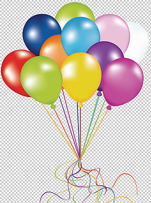 各种彩色漂亮彩色气球免抠png透明素材