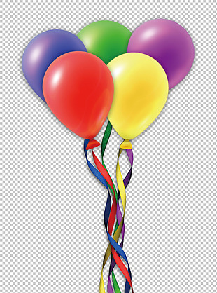 创意彩色气球免抠png透明图层素材