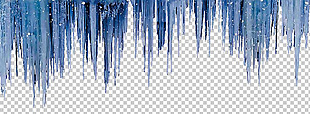 蓝色漂亮冰柱免抠png透明图层素材
