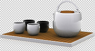 一整套茶具免抠png透明图层素材