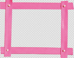 粉红色的创意相框免抠png透明图层素材