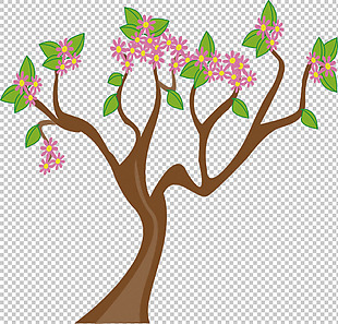 春天开花的大树免抠png透明图层素材