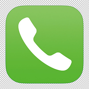 绿色圆角方形电话图标免抠png透明素材
