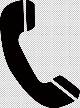 简约黑色电话图标免抠png透明图层素材
