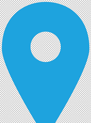 蓝色地图标记免抠png透明图层素材
