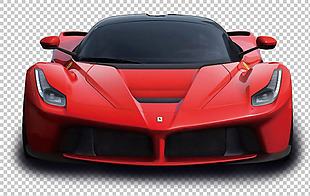 红色正面法拉利赛车免抠png透明图层素材