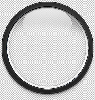 圆形黑框放大镜免抠png透明图层素材