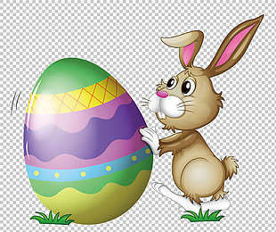 兔子摸彩蛋免抠png透明图层素材