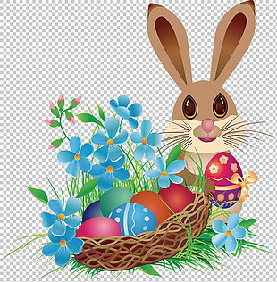 复活节彩蛋兔子免抠png透明图层素材