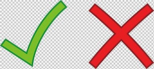 绿勾红叉图标免抠png透明图层素材