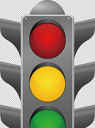 手绘三色红绿灯免抠png透明图层素材
