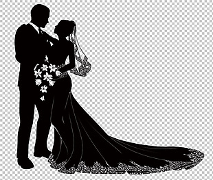 婚礼拥抱的夫妻免抠png透明图层素材