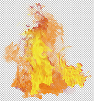 橙色烈焰图形免抠png透明图层素材