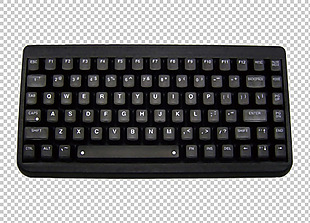 高清黑色键盘免抠png透明图层素材
