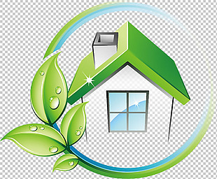 节能环保房屋免抠png透明图层素材