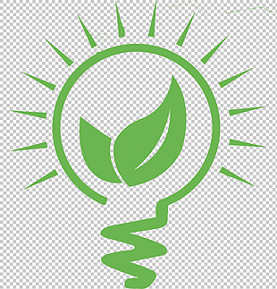 绿色创意节能灯泡免抠png透明图层素材
