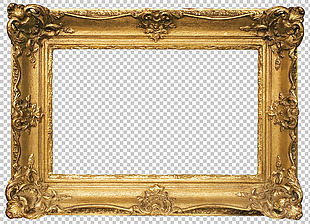 欧式花边金色相框免抠png透明图层素材