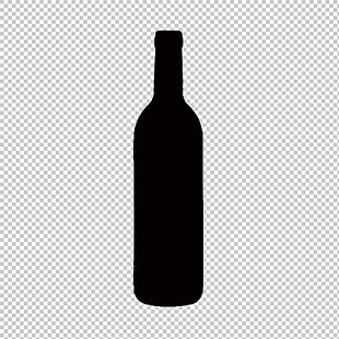 黑色红酒瓶剪影免抠png透明图层素材