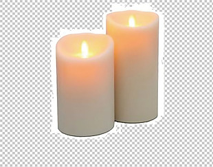 两只点燃的蜡烛免抠png透明图层素材