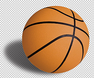 土黄色篮球免抠png透明图层素材