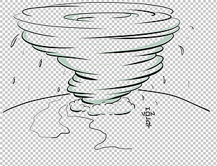 手绘素描龙卷风免抠png透明图层素材