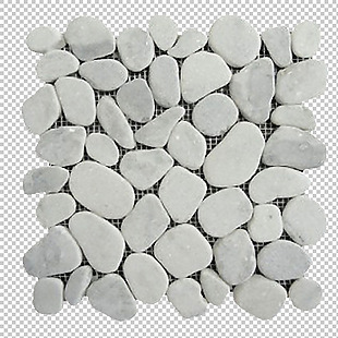白色卵石砌墙免抠png透明图层素材