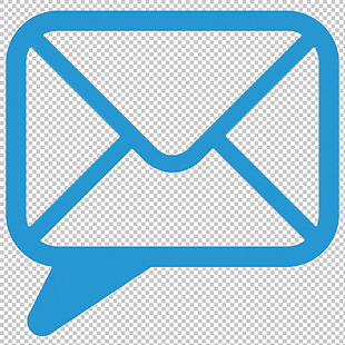 蓝色邮箱图标免抠png透明图层素材